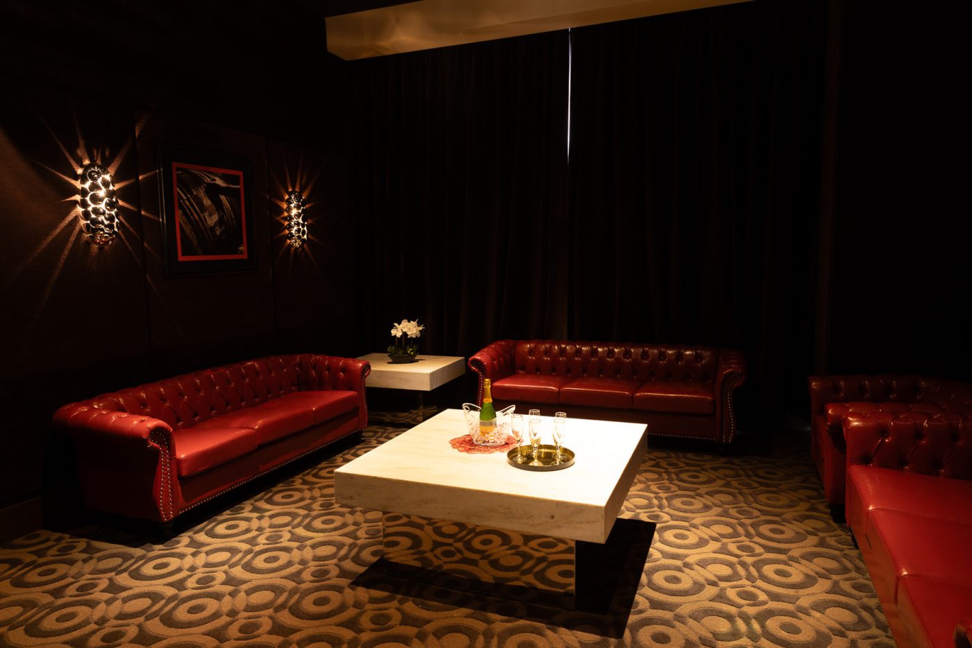 Couches and coffee table lounge