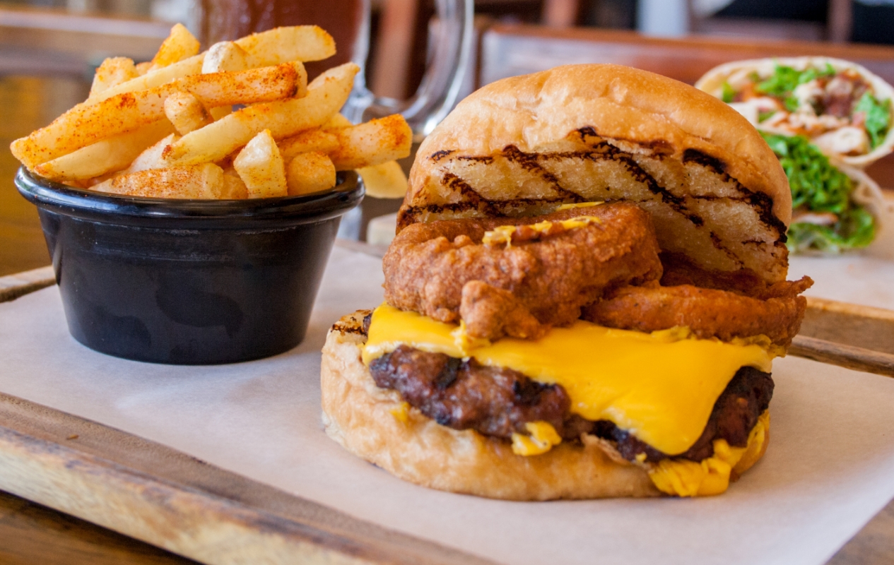 Burger and fries